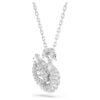Colgante de cisne con cortes mixtos, cisne, blanco Colgante de cisne con cortes mixtos, cisne, blanco