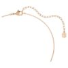 Colgante de cisne con cortes mixtos, cisne, blanco, chapado en tono oro rosa Colgante de cisne con cortes mixtos, cisne, blanco, chapado en tono oro rosa