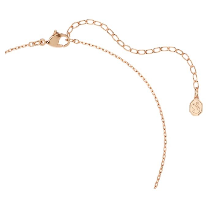 Colgante de cisne con cortes mixtos, cisne, blanco, chapado en tono oro rosa Colgante de cisne con cortes mixtos, cisne, blanco, chapado en tono oro rosa