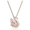 Colgante de cisne con cortes mixtos, cisne, rosa