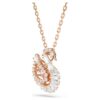 Colgante de cisne con cortes mixtos, cisne, rosa