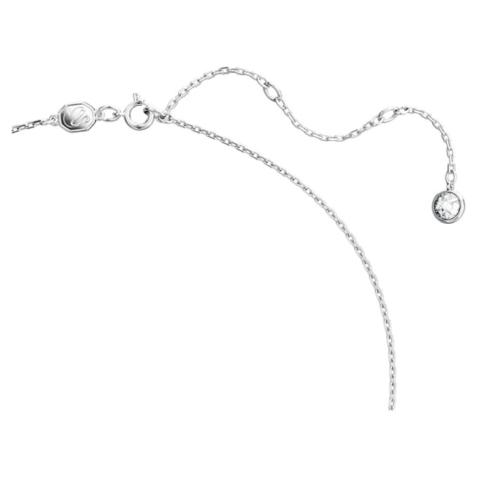 Colgante de cisne, mediano, blanco, chapado en rodio Colgante de cisne, mediano, blanco, chapado en rodio