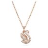 Colgante de cisne, pequeño, blanco, chapado en tono oro rosa Colgante de cisne, pequeño, blanco, chapado en tono oro rosa