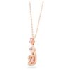 Colgante de cisne, rosa, chapado en tono oro rosa