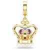 Colgante de corona de los Minions con cortes mixtos, multicolor, chapado en tono dorado Colgante de corona de los Minions con cortes mixtos, multicolor, chapado en tono dorado
