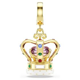 Colgante de corona de los Minions con cortes mixtos, multicolor, chapado en tono dorado