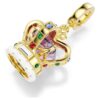 Colgante de corona de los Minions con cortes mixtos, multicolor, chapado en tono dorado Colgante de corona de los Minions con cortes mixtos, multicolor, chapado en tono dorado