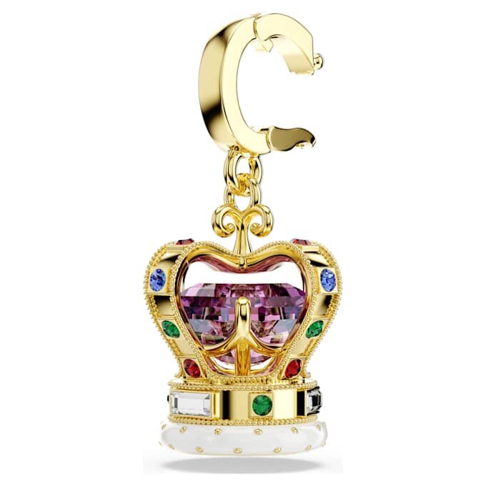 Colgante de corona de los Minions con cortes mixtos, multicolor, chapado en tono dorado Colgante de corona de los Minions con cortes mixtos, multicolor, chapado en tono dorado
