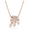 Colgante de dragón y fénix con garra de dragón, blanco, chapado en tono oro rosa Colgante de dragón y fénix con garra de dragón, blanco, chapado en tono oro rosa