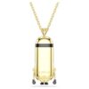 Colgante de Kevin de los Minions con pavé, multicolor, chapado en tono dorado