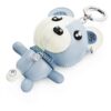 Colgante de osito para bolso, azul, chapado en rodio