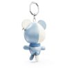 Colgante de osito para bolso, azul, chapado en rodio