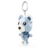 Colgante de osito para bolso, azul, chapado en rodio