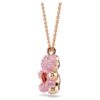 Colgante de osito, rosa, chapado en tono oro rosa Colgante de osito, rosa, chapado en tono oro rosa