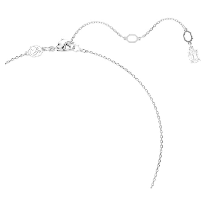 Colgante de serpiente con cortes mixtos, Año de la Serpiente, blanco, chapado en rodio Colgante de serpiente con cortes mixtos, Año de la Serpiente, blanco, chapado en rodio
