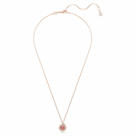 Colgante de serpiente con cortes mixtos, Año de la Serpiente, rojo, chapado en tono oro rosa
