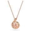 Colgante de serpiente con cortes mixtos, Año de la Serpiente, rojo, chapado en tono oro rosa