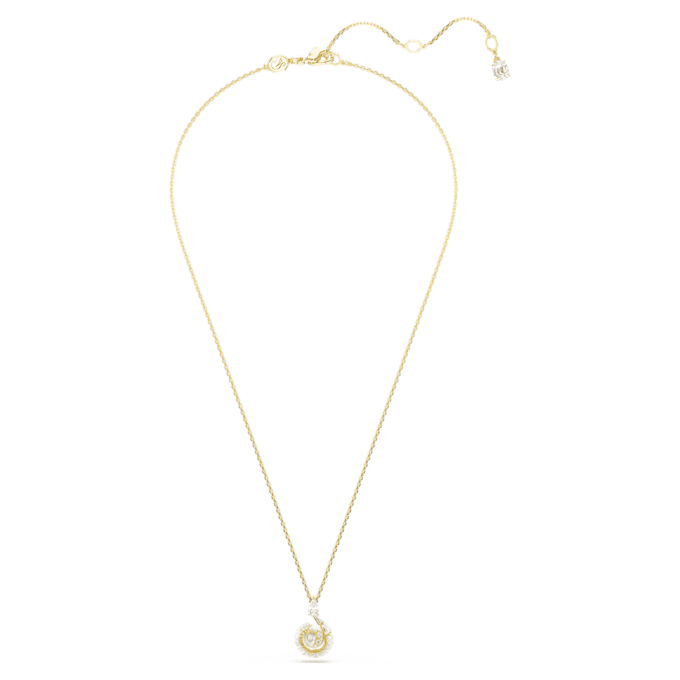 Colgante de serpiente con perla de cristal, cortes mixtos, Año de la Serpiente, blanco, chapado en tono dorado Colgante de serpiente con perla de cristal, cortes mixtos, Año de la Serpiente, blanco, chapado en tono dorado