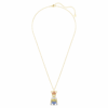 Colgante del Rey Bob de los Minions con pavé, multicolor, chapado en tono dorado Colgante del Rey Bob de los Minions con pavé, multicolor, chapado en tono dorado