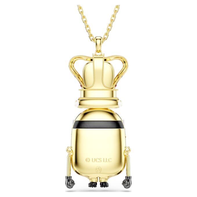 Colgante del Rey Bob de los Minions con pavé, multicolor, chapado en tono dorado Colgante del Rey Bob de los Minions con pavé, multicolor, chapado en tono dorado