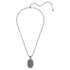 Colgante Dextera de forma octogonal, corte redondo, negro, chapado en rutenio Colgante Dextera de forma octogonal, corte redondo, negro, chapado en rutenio
