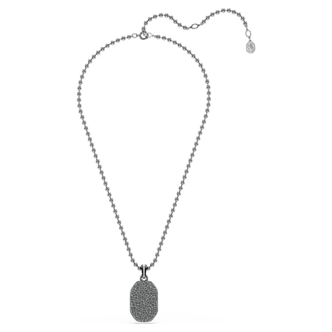 Colgante Dextera de forma octogonal, corte redondo, negro, chapado en rutenio Colgante Dextera de forma octogonal, corte redondo, negro, chapado en rutenio