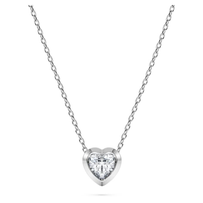 Colgante Eternity con diamantes cultivados en laboratorio de 0,5 ct en total, forma de corazón, plata esterlina Colgante Eternity con diamantes cultivados en laboratorio de 0,5 ct en total, forma de corazón, plata esterlina