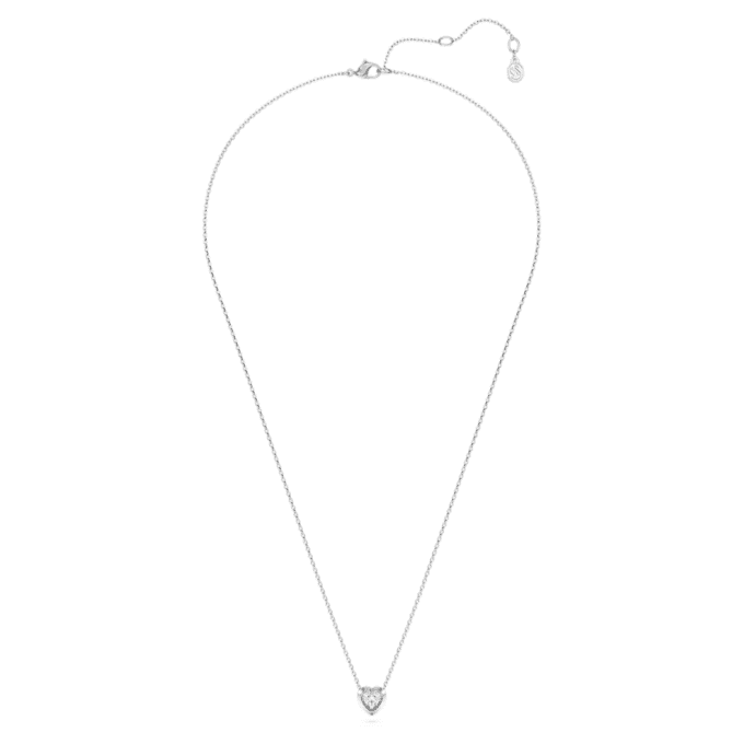 Colgante Eternity con diamantes cultivados en laboratorio de 0,5 ct en total, forma de corazón, plata esterlina Colgante Eternity con diamantes cultivados en laboratorio de 0,5 ct en total, forma de corazón, plata esterlina