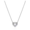 Colgante Eternity con diamantes cultivados en laboratorio de 0,5 ct en total, forma de corazón, plata esterlina Colgante Eternity con diamantes cultivados en laboratorio de 0,5 ct en total, forma de corazón, plata esterlina