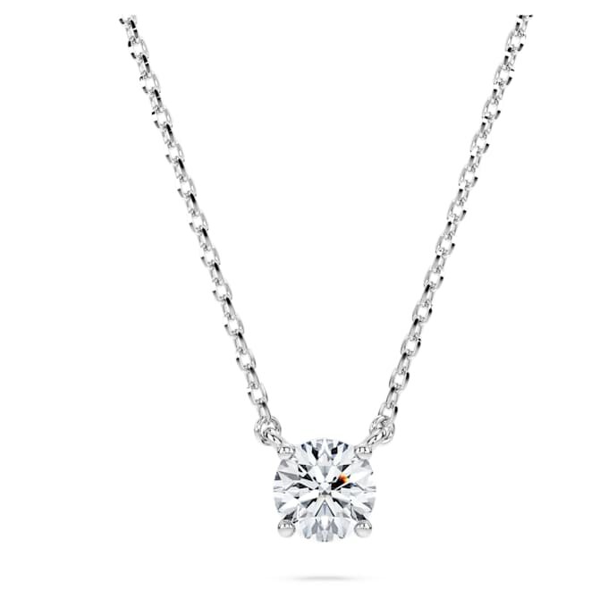 Colgante Eternity con diamantes cultivados en laboratorio de 0,5 ct en total, forma redonda, plata esterlina Colgante Eternity con diamantes cultivados en laboratorio de 0,5 ct en total, forma redonda, plata esterlina