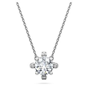 Colgante Galaxy con diamantes cultivados en laboratorio de 1,05 quilates en total, forma redonda, oro blanco de 14K