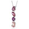 Colgante Gema con cortes mixtos, rosa, chapado en rodio Colgante Gema con cortes mixtos, rosa, chapado en rodio