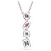 Colgante Gema con cortes mixtos, rosa, chapado en rodio Colgante Gema con cortes mixtos, rosa, chapado en rodio