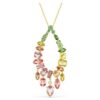 Colgante Gema de cortes mixtos, multicolor, chapado en tono dorado Colgante Gema de cortes mixtos, multicolor, chapado en tono dorado