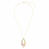 Colgante Gema de cortes mixtos, multicolor, chapado en tono dorado Colgante Gema de cortes mixtos, multicolor, chapado en tono dorado
