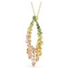 Colgante Gema de cortes mixtos, multicolor, chapado en tono dorado Colgante Gema de cortes mixtos, multicolor, chapado en tono dorado