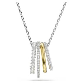 Colgante Hyperbola con cortes mixtos, blanco, acabado de metales mixtos