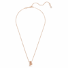Colgante Hyperbola con cortes mixtos, blanco, chapado en tono oro rosa Colgante Hyperbola con cortes mixtos, blanco, chapado en tono oro rosa