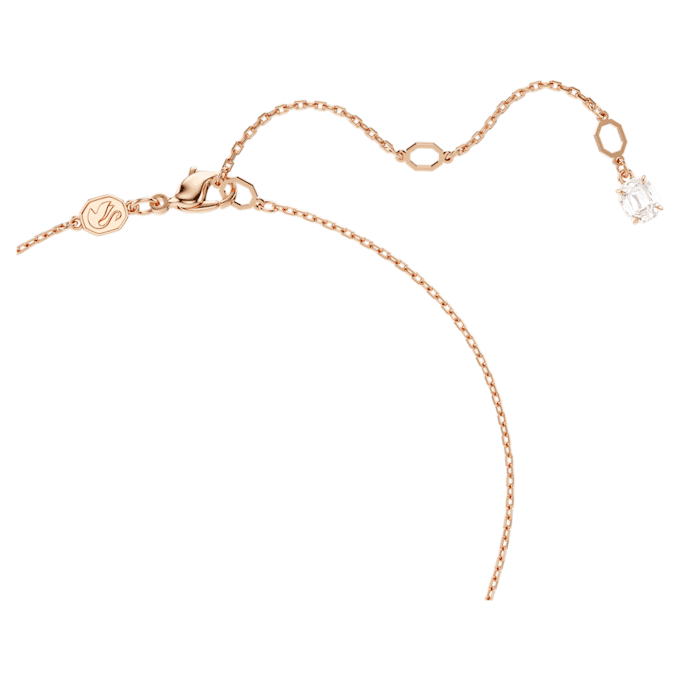 Colgante Hyperbola con cortes mixtos, blanco, chapado en tono oro rosa Colgante Hyperbola con cortes mixtos, blanco, chapado en tono oro rosa
