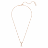 Colgante Hyperbola con cortes mixtos, diseño retorcido, blanco, chapado en tono oro rosa Colgante Hyperbola con cortes mixtos, diseño retorcido, blanco, chapado en tono oro rosa