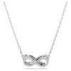 Colgante Hyperbola con pavé, Infinity, blanco, chapado en rodio Colgante Hyperbola con pavé, Infinity, blanco, chapado en rodio