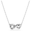 Colgante Hyperbola con pavé, Infinity, blanco, chapado en rodio Colgante Hyperbola con pavé, Infinity, blanco, chapado en rodio