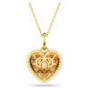 Colgante Idyllia con corte octogonal, perla de cristal, corazón, rosa, chapado en tono dorado Colgante Idyllia con corte octogonal, perla de cristal, corazón, rosa, chapado en tono dorado