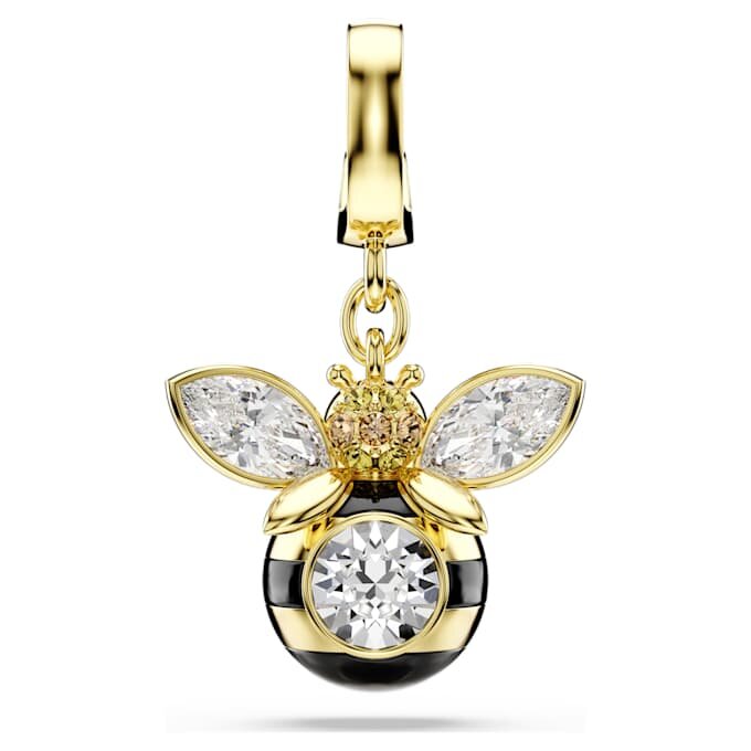Colgante Idyllia con cortes mixtos, abeja, multicolor, chapado en tono dorado Colgante Idyllia con cortes mixtos, abeja, multicolor, chapado en tono dorado