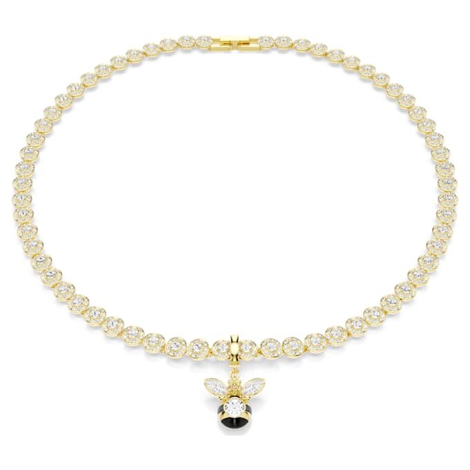 Colgante Idyllia con cortes mixtos, abeja, multicolor, chapado en tono dorado Colgante Idyllia con cortes mixtos, abeja, multicolor, chapado en tono dorado