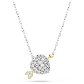 Colgante Idyllia con cortes mixtos, corazón con flecha, blanco, acabado de metales mixtos
