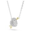 Colgante Idyllia con cortes mixtos, corazón con flecha, blanco, acabado de metales mixtos
