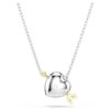 Colgante Idyllia con cortes mixtos, corazón con flecha, blanco, acabado de metales mixtos