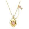 Colgante Idyllia con cortes mixtos, corazón, llave, rosa, chapado en tono dorado Colgante Idyllia con cortes mixtos, corazón, llave, rosa, chapado en tono dorado
