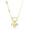 Colgante Idyllia con cortes mixtos, corazón, llave, rosa, chapado en tono dorado